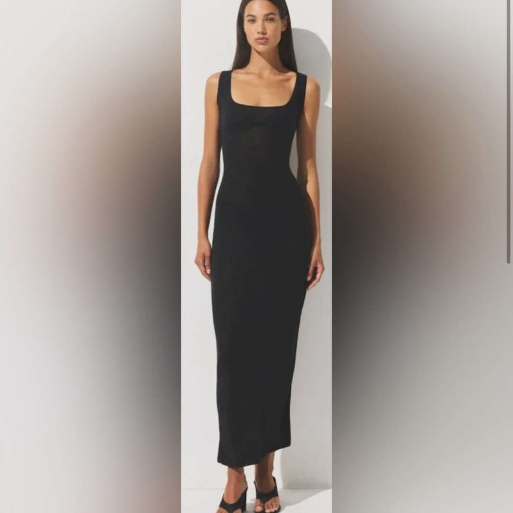 SKIMS Black Maxi Dress